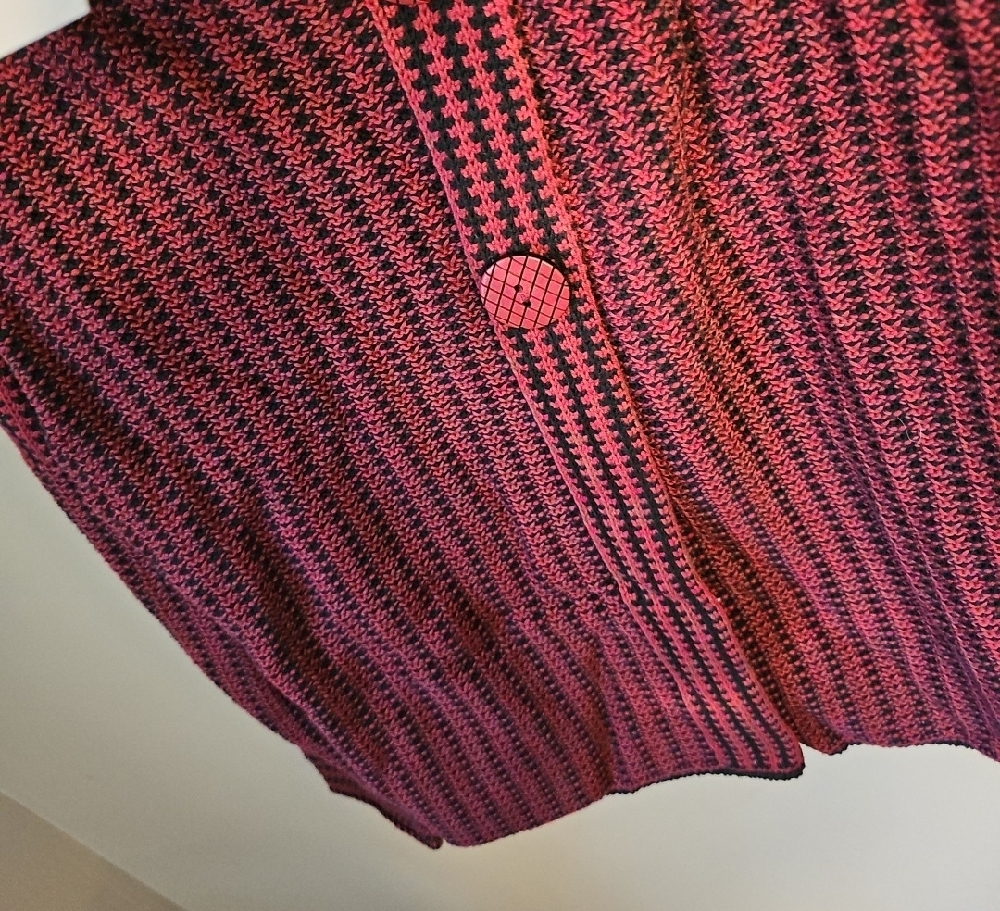 Habitat Women's Burgundy Ribbed Button-Front Turtleneck Sweater - Picture 5 of 5